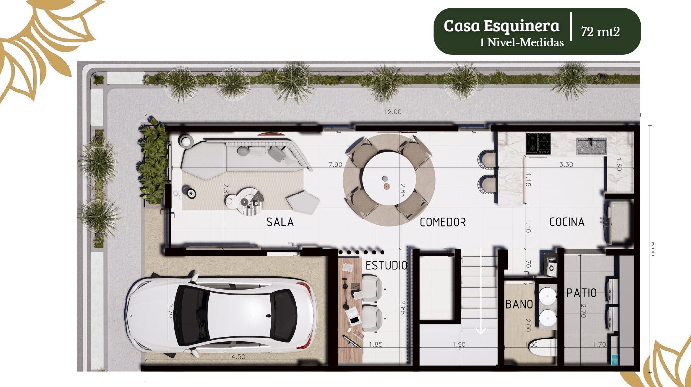 casa esquinera en Líbano Tolima, proyecto-sonata del bosque 145.7m2
